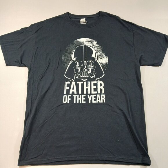 Darth Vader "Father Of The Year" Cotton T-Shirt For Men L Black - Picture 1 of 13